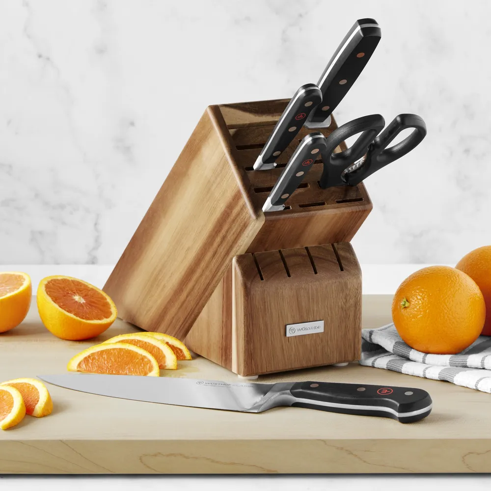 Wusthof Classic 6-Piece Starter Knife Acacia Block Set