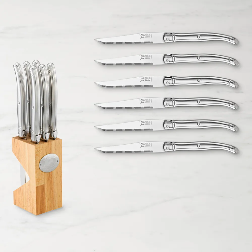 Jean Dubost Laguiole Grey Steak Knives, Set of 6