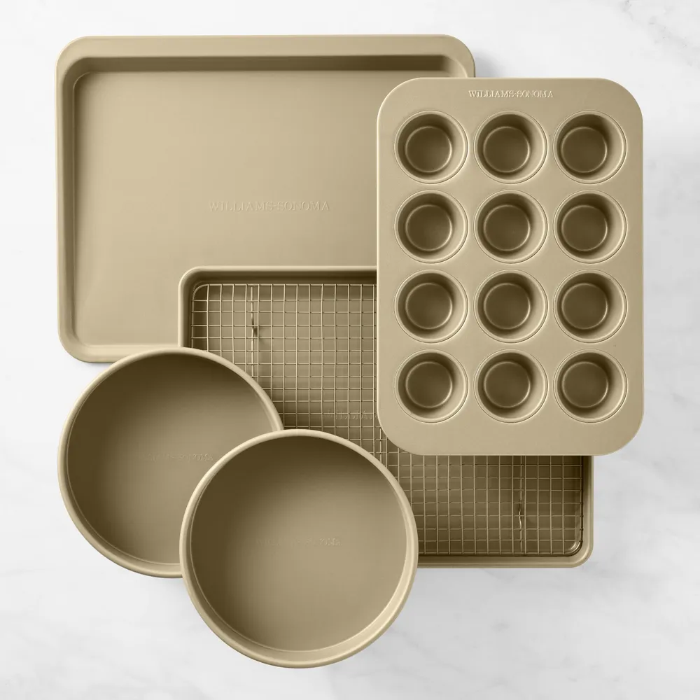 Home Essentials Bakeware Set, White Ceramic, 6pc, Open Box