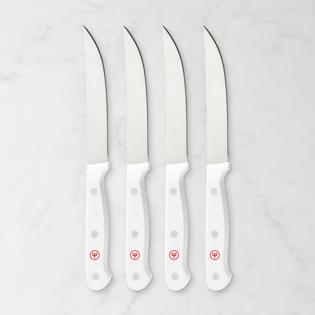 Wusthof Gourmet 4 Piece Steak Knife Set (White Handles)