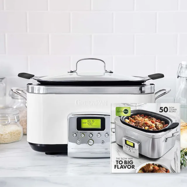 GreenPan Premiere Stainless-Steel Slow Cooker, 6-Qt. | Williams Sonoma