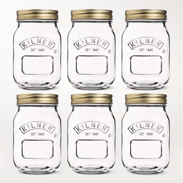 Williams Sonoma Kilner Round Canning Jar, 17 oz, Set of 6