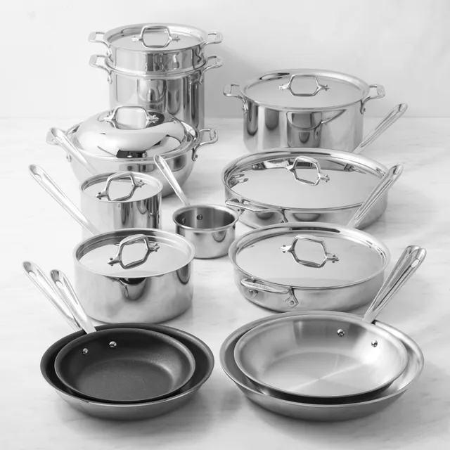 Williams Sonoma Cuisinart Multiclad Tri-Ply Stainless-Steel 12-Piece Cookware  Set