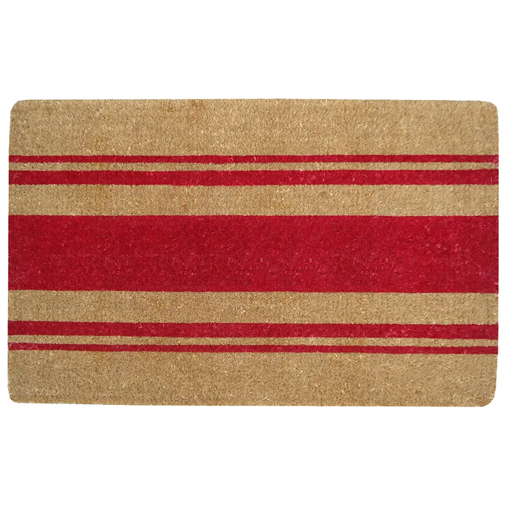 Three Stripe Jute Doormat