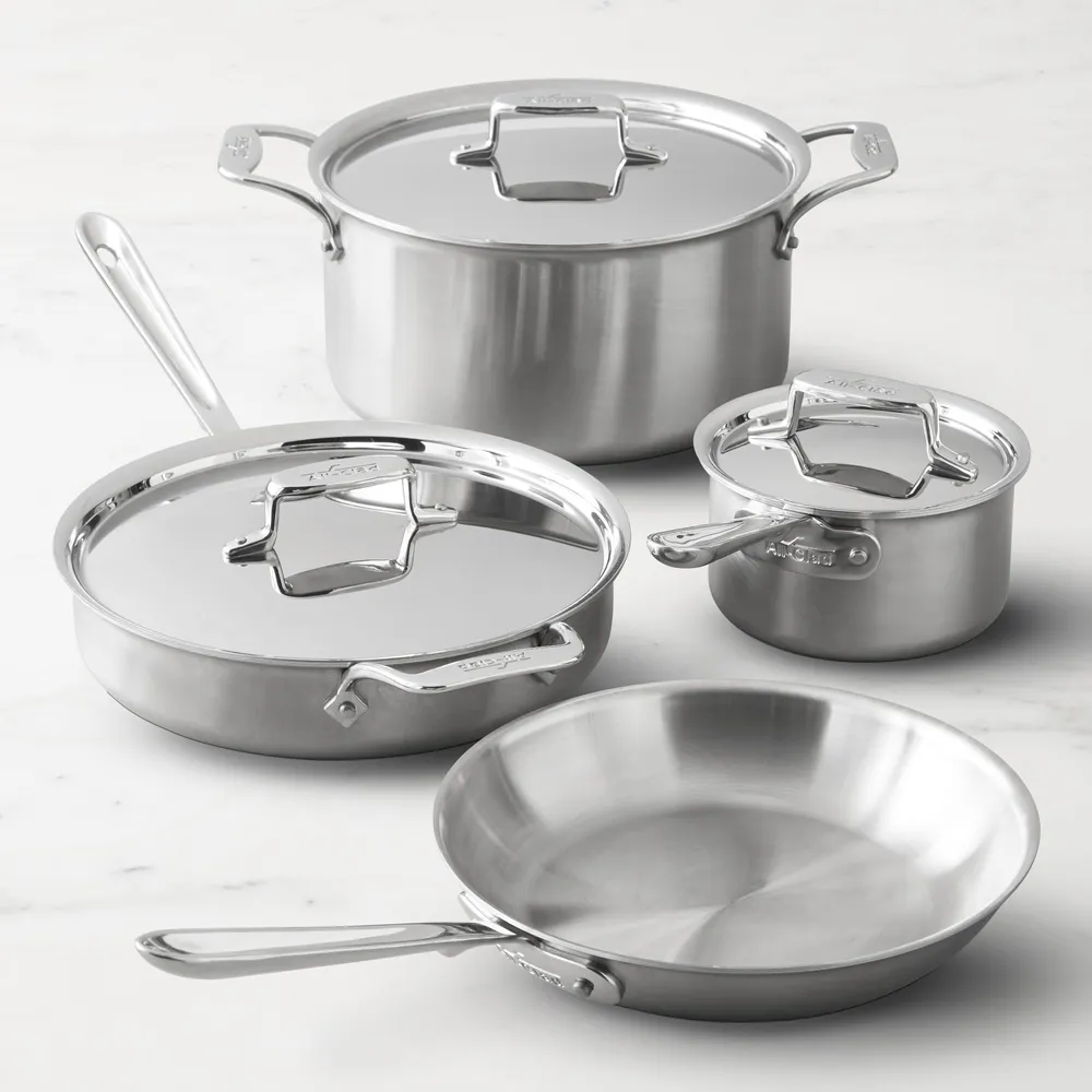 All-Clad D5 Brushed Stainless Steel Saucepans | Multiple Sizes Available