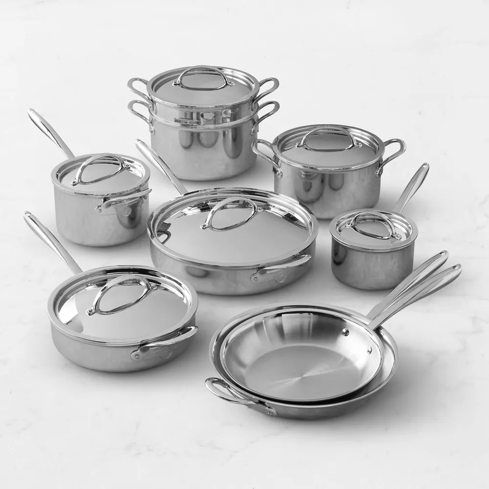 Heavy Duty - Stainless Steel Clad Cook Set