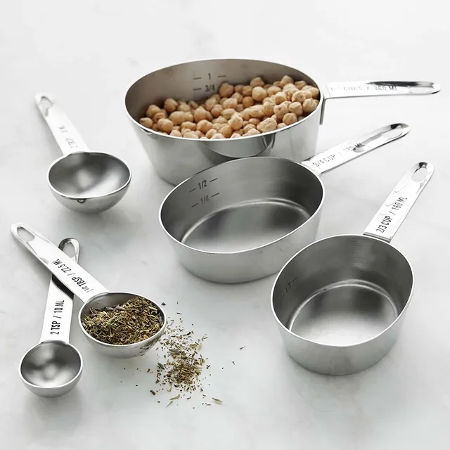 Williams Sonoma Stainless-Steel Nesting Measuring Cups & Spoons