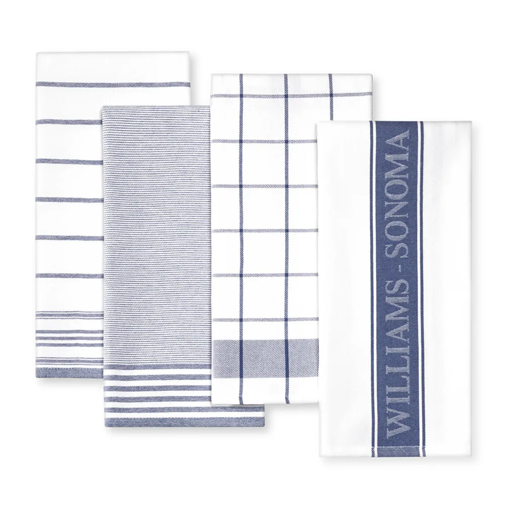 Williams Sonoma Super Absorbent Multi-Pack Kitchen Towels - Set of 4