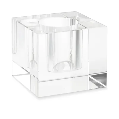 Crystal Block Vase, Square