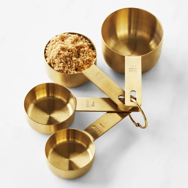 Draper Wood and Gold Measuring Cups and Spoons Set