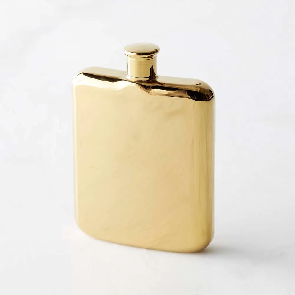 Williams Sonoma Belmont 14-Karat Gold-Plated Flask