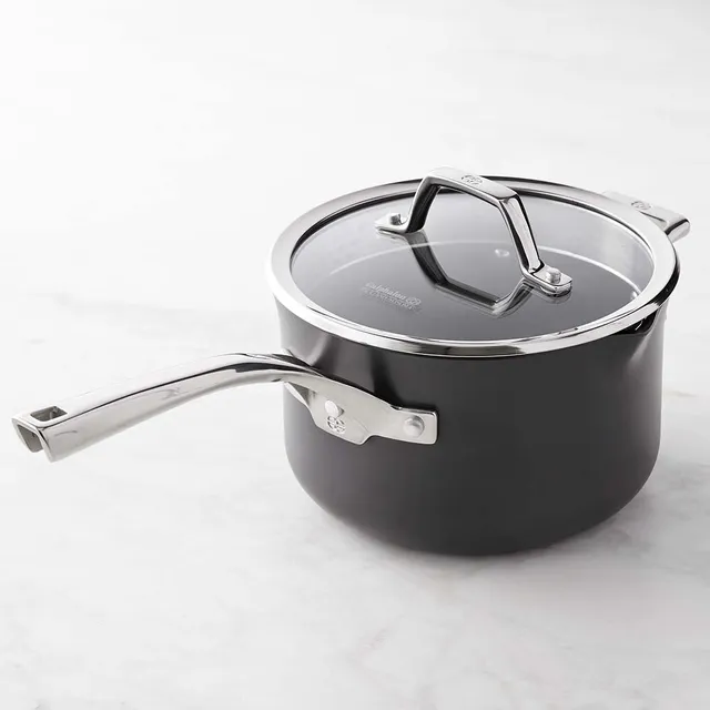 Sonoma Stainless Steel Sauce Pan with Strainer Glass Lid