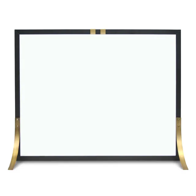 Sinclair Single Panel Firescreen - Brass