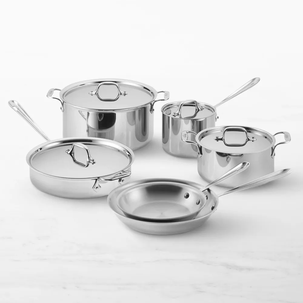 All Clad D3 Triply 2 Qt Stainless Steel Sauce Pan Pot With Lid