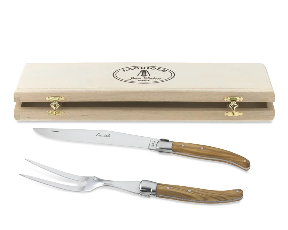 Laguiole Jean Dubost Olivewood Steak Knives - Set of 4
