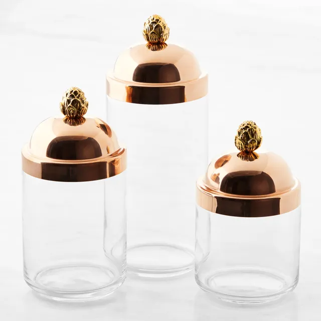 Ruffoni Glass Kitchen Jar with Copper Lid - Accessories