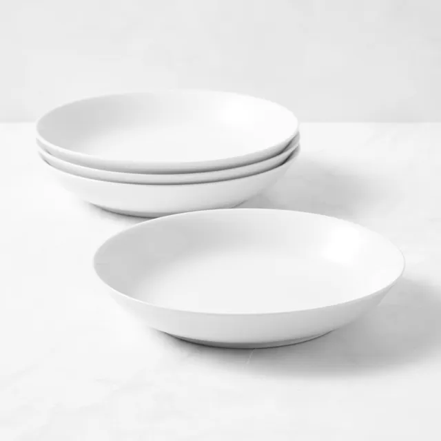 Williams Sonoma Brasserie Cereal Bowl White Porcelain - Green Band