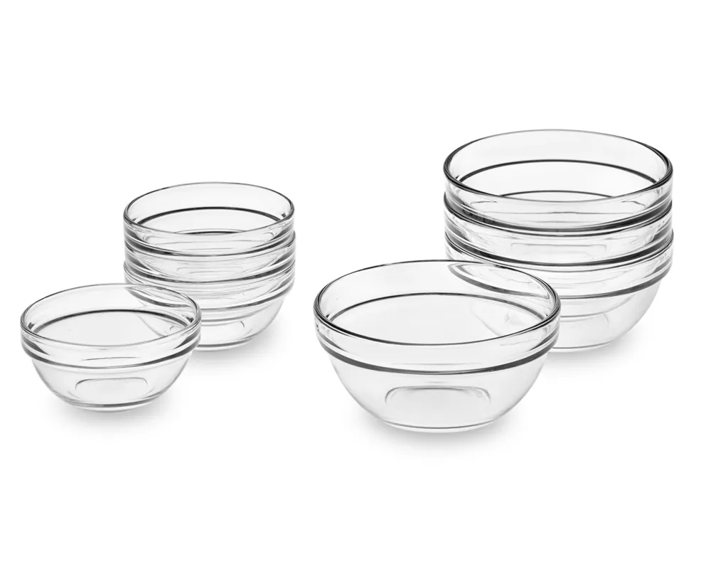Williams Sonoma Glass Prep Mixing Bowls, Set of 8