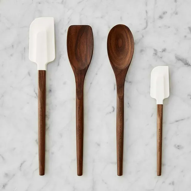 Williams Sonoma Olivewood Spoons, Set of 4