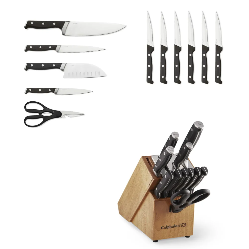 Calphalon Classic Self-Sharpening 15-pc. Knife Set, Color: Black
