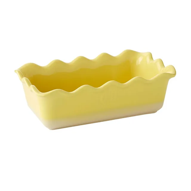 9.5x6×3 Emile Henry French Ceramic Ruffled Loaf Pan Various Colors