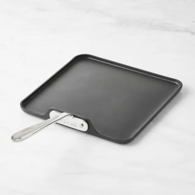 All-Clad Cast Iron Square Griddle with Acacia Trivet 11 Inch