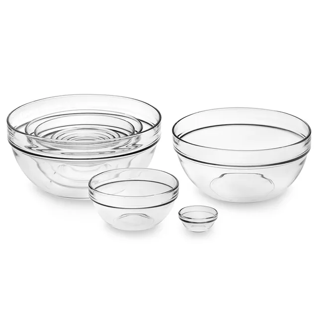 Williams Sonoma Stripe Mixing Bowls, Set of 3, Blue Tonal