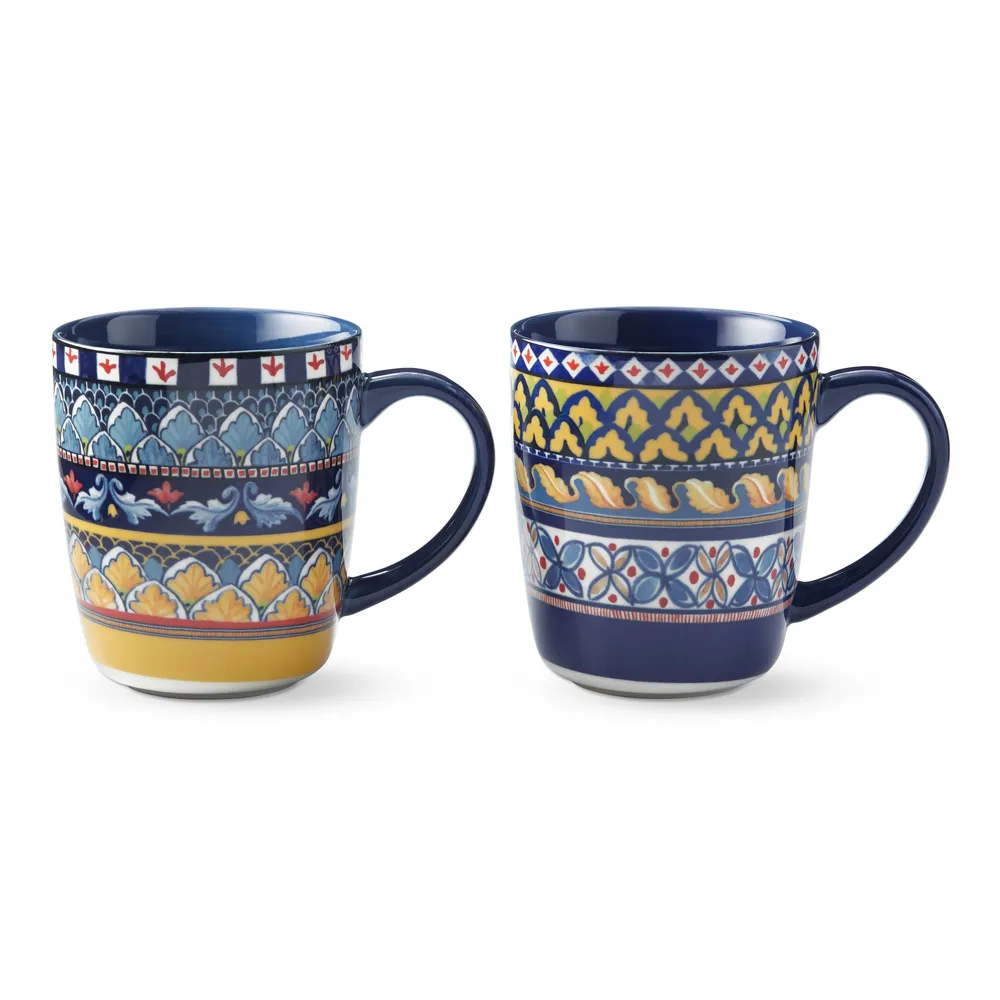 Rustic Speckled Handcrafted Terracotta Mugs - Set of 4