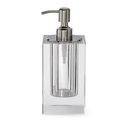 Faceted Black Glass Gentle Foaming Hand Soap Dispenser