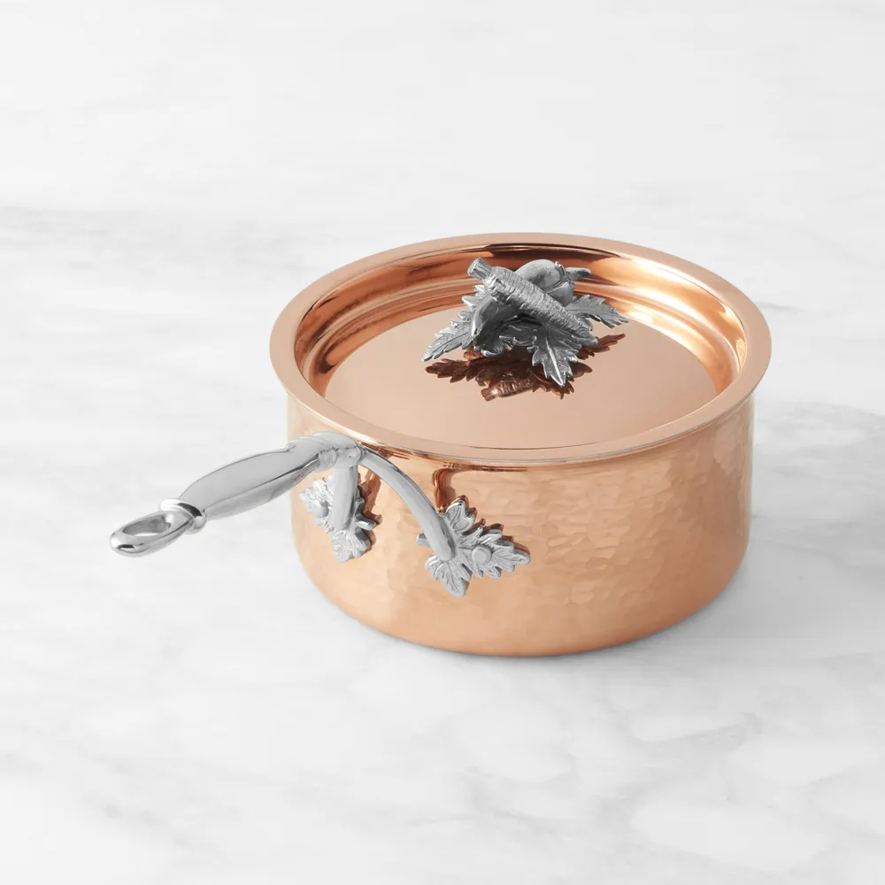 Williams Sonoma Ruffoni Opus Cupra Hammered Copper Sauce Pot with Carrot  Knob, 1 1/2-Qt.