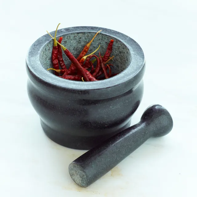 Marble Mortar and Pestle Set by Anthropologie in Black