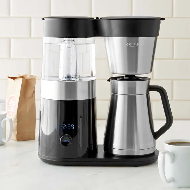 OXO Brew 8 Cup Coffee Maker, Stainless Steel & Brew Conical Burr Coffee  Grinder