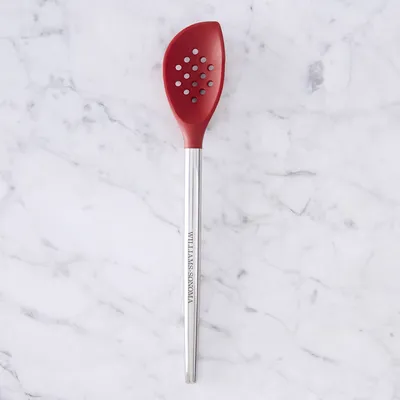 Williams Sonoma Stainless-Steel Silicone Slotted Corner Spoon