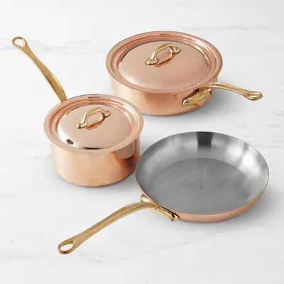 Mauviel M'150 S 12-Piece Copper Cookware Set with Cast Stainless