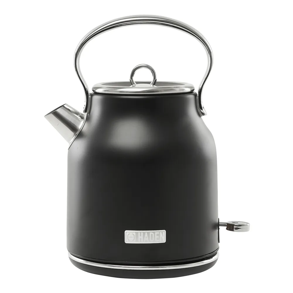 Retro Style 1.7L Electric Kettle | Blue & Stainless Steel