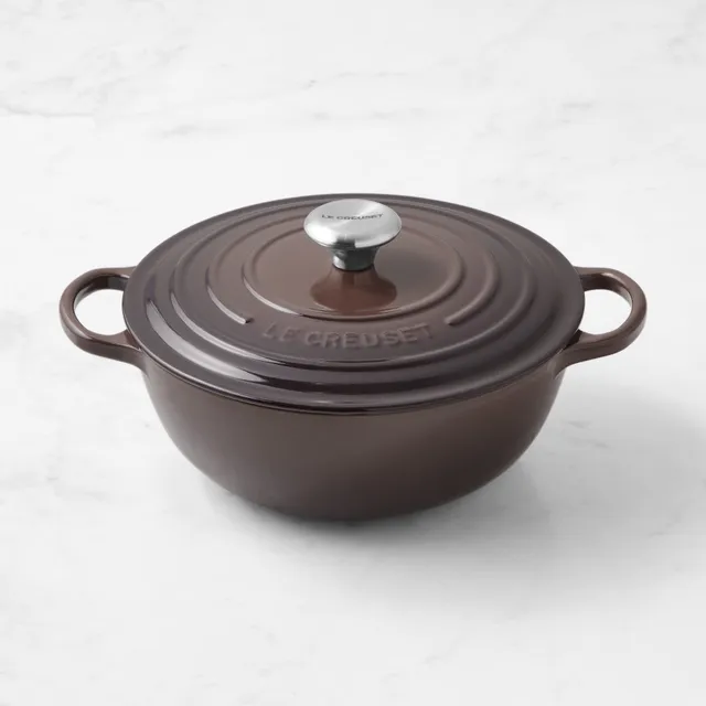 Le Creuset Olive Branch Collection Signature Soup Pot with Stainless Steel  Knob