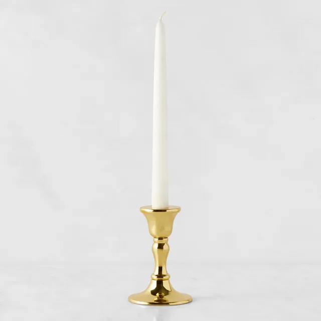 Draper Brass Pillar Candleholder Centerpiece