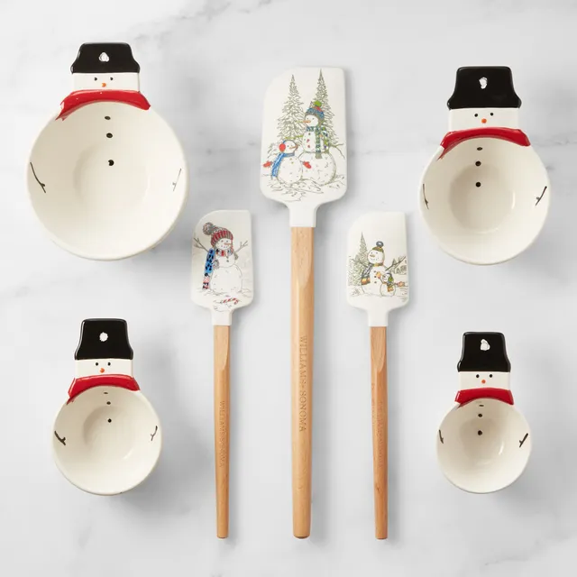 Williams Sonoma Snowman Wood Spatula with Cookie Cutter