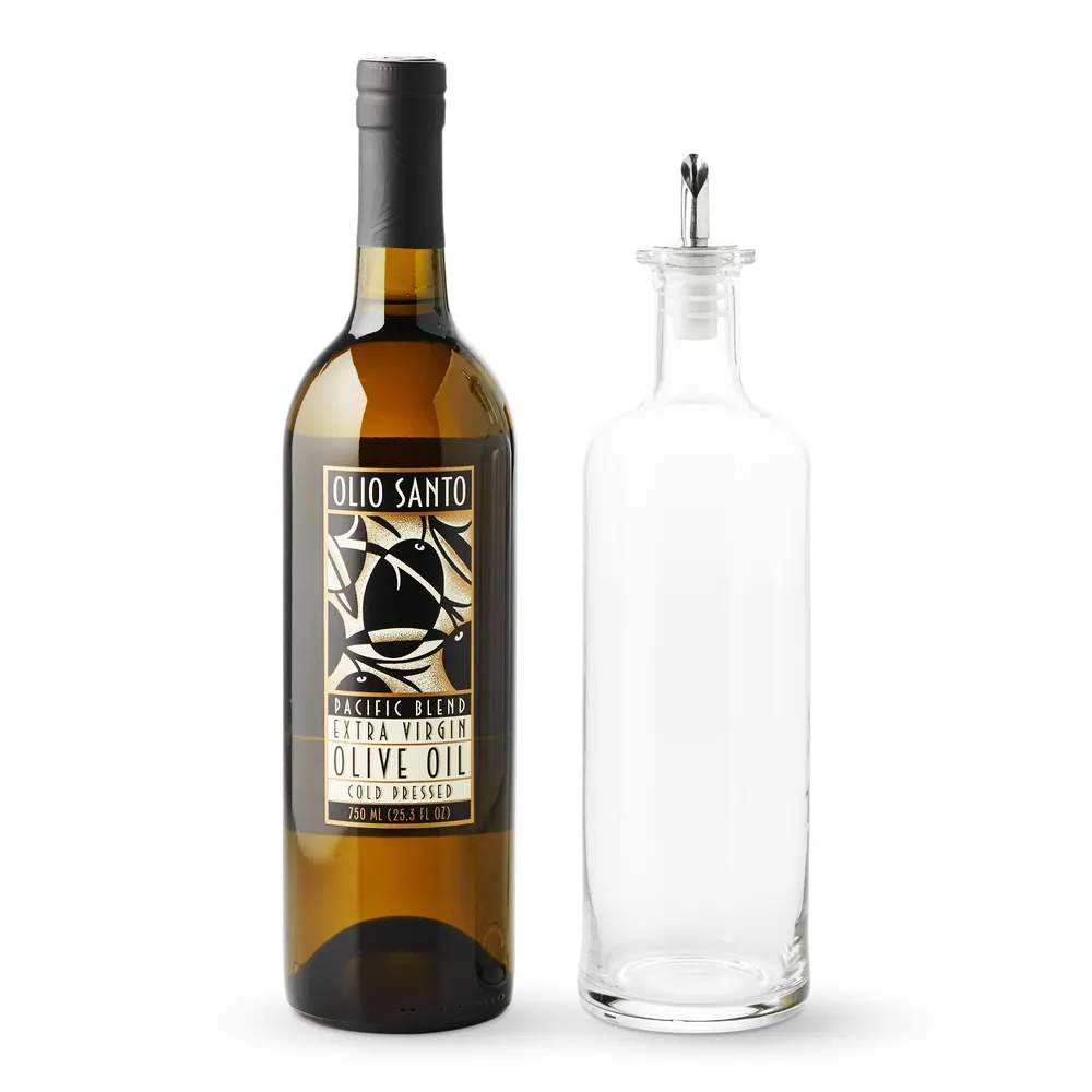 Williams Sonoma Olio Santo Extra Virgin Olive Oil with Antica Oil Dispenser