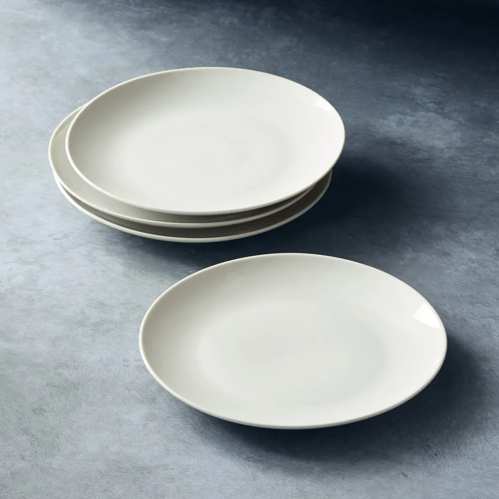 Caterer's Box Rim Porcelain Appetizer Plates - Set of 12