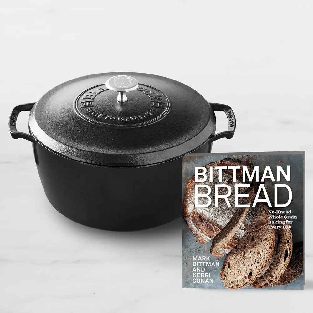 Williams Sonoma Lodge Blacklock Dutch Oven with Mark Bittman Bread Book