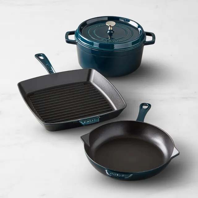 Williams Sonoma Staub Enameled Cast Iron Stackable Double-Handle Fry Pan