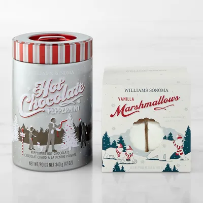 Williams Sonoma Peppermint Hot Chocolate & Vanilla Marshamallow Set