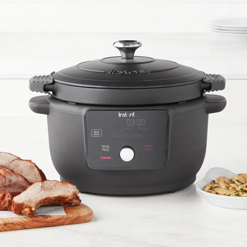 All-Clad Cast Iron Dutch Oven Slow Cooker, 5-Qt.