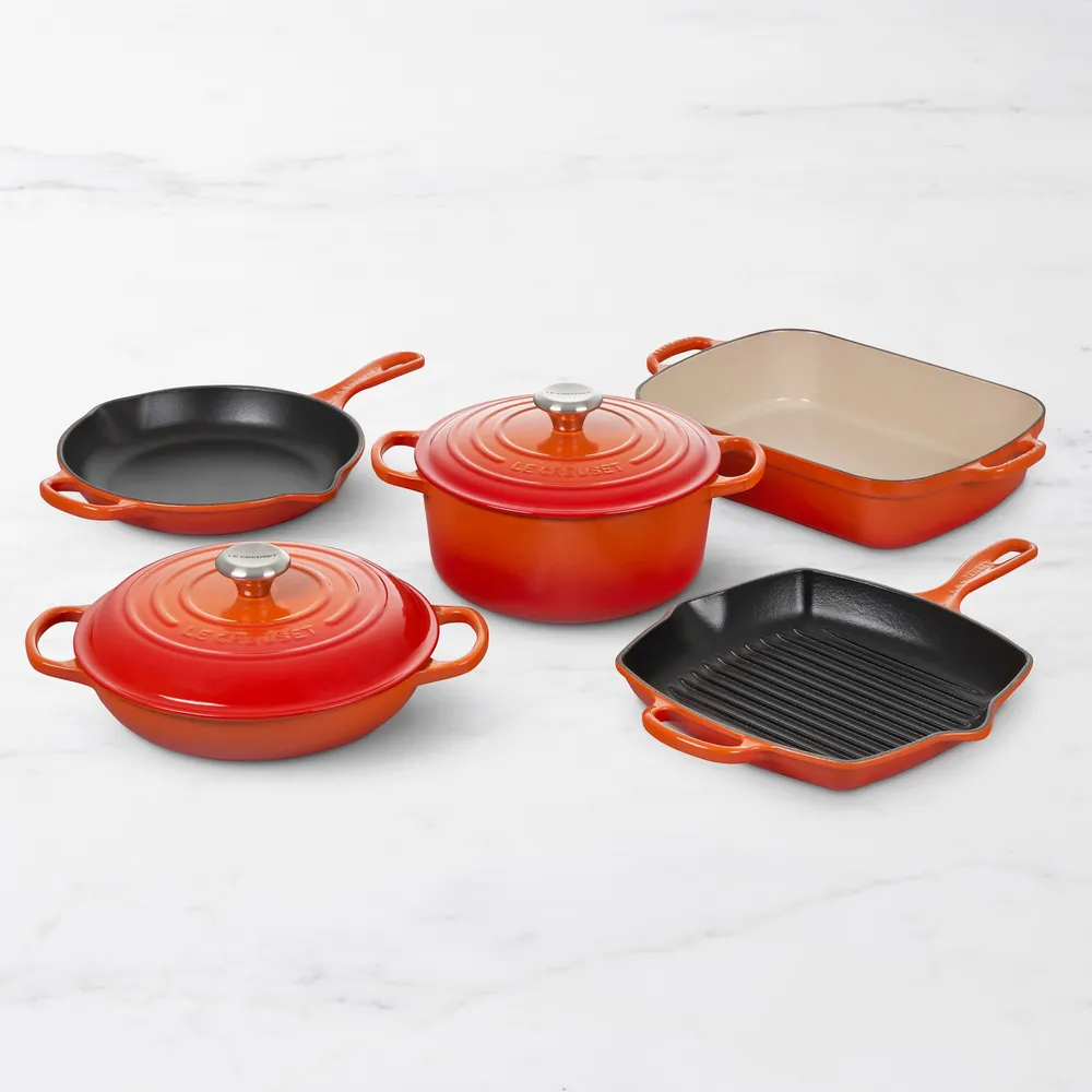 Le Creuset 10-Pc Cookware Set in Flame