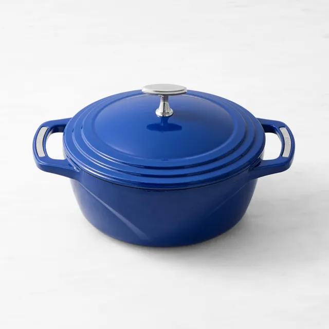 Lodge 6-Qt. Smooth Sailing Blue USA Enameled Cast Iron Dutch Oven