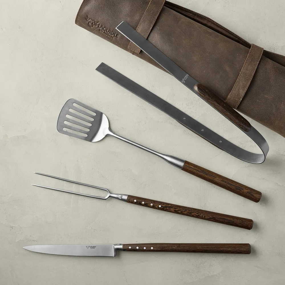 Williams Sonoma Stainless-Steel Handled 4-Piece BBQ Tool Set with