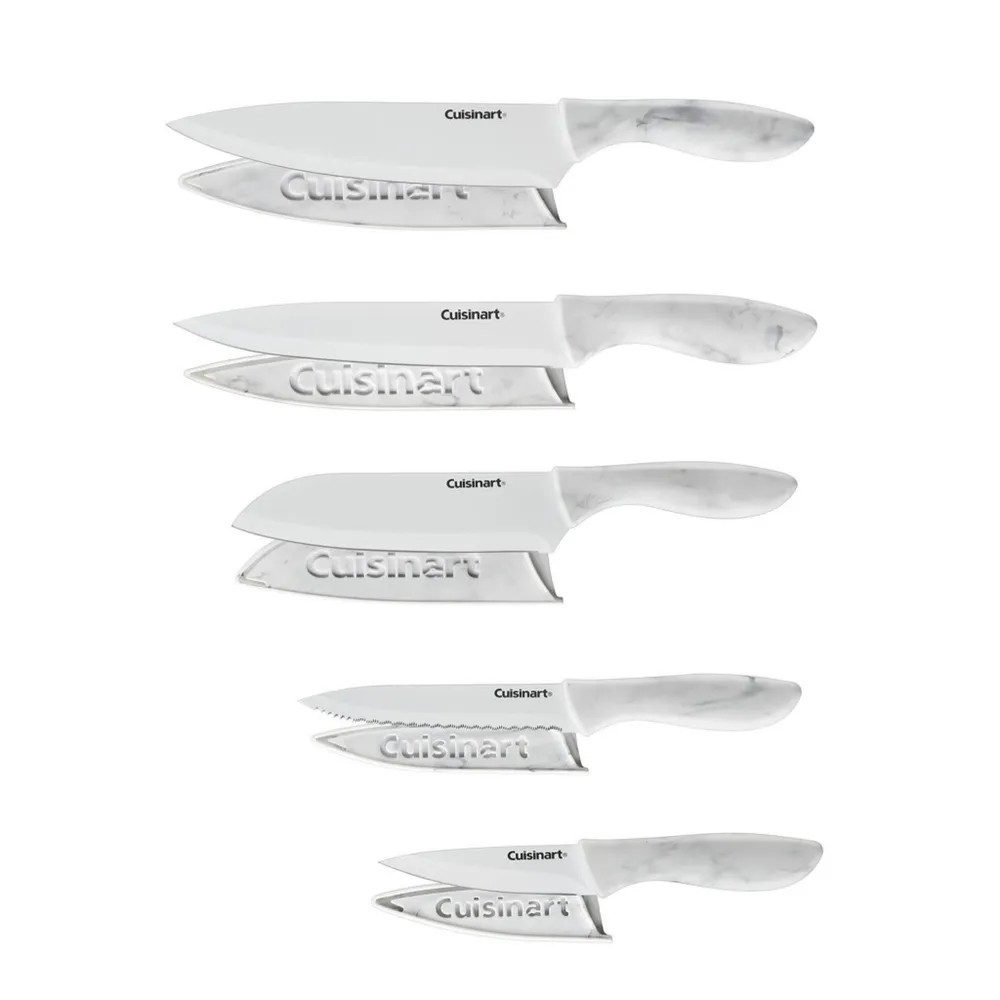 Williams Sonoma Cuisinart Marble Ceramic Knives, Set of 10