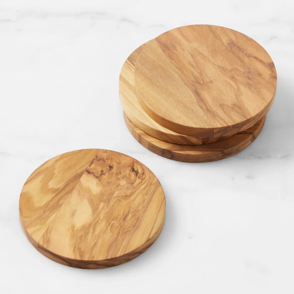 Olive Wood Coasters set of 4