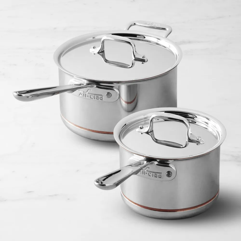 All-clad Copper Core 2 Qt Stainless Steel Sauce Pan With Lid 